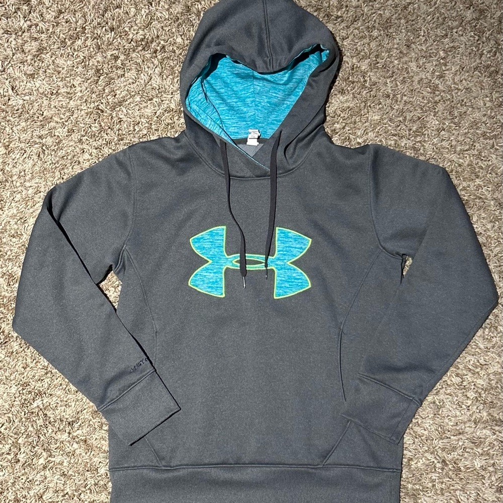 UA Under Armour Gray Hoodie with big logo